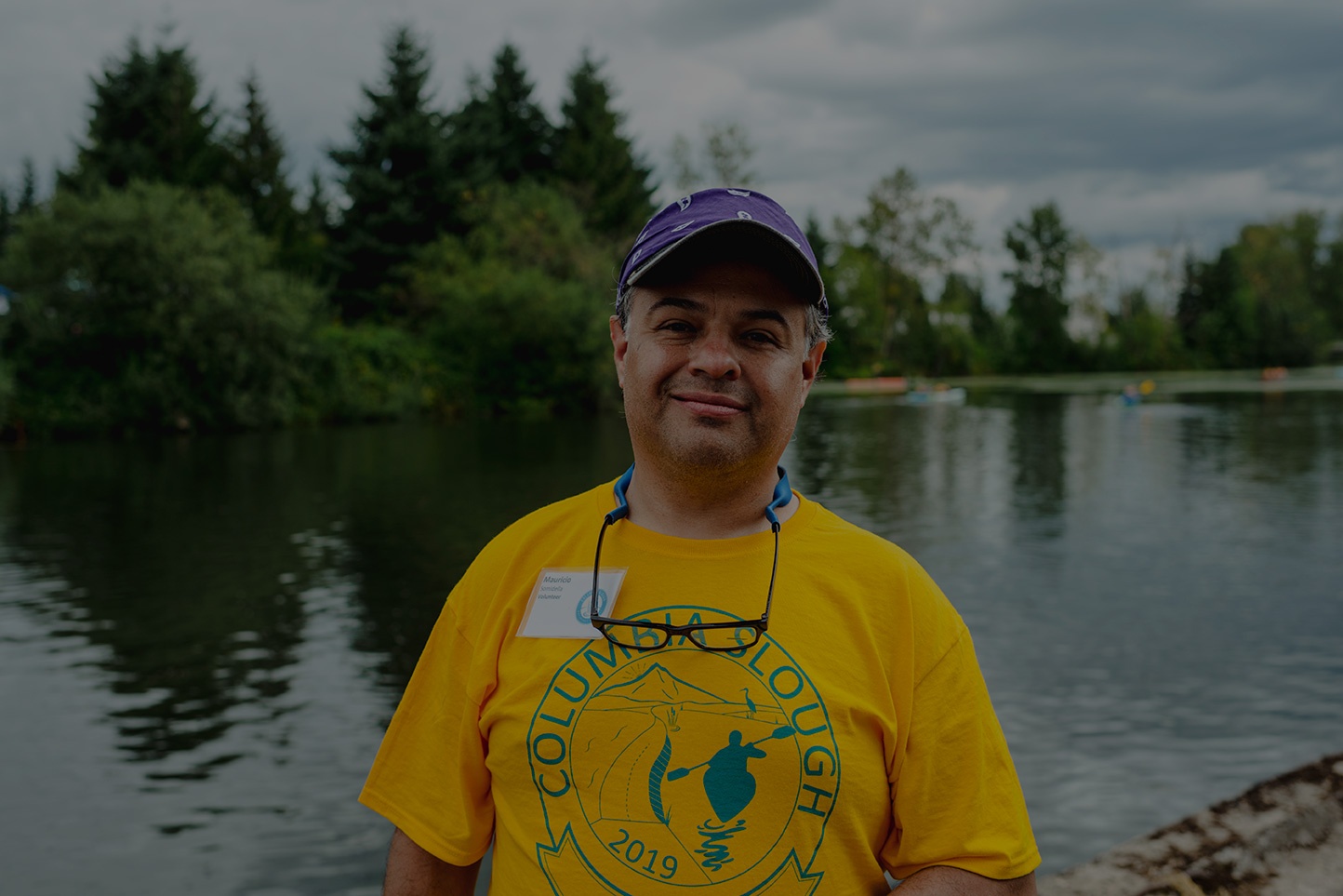 Mauricio in front of a river.